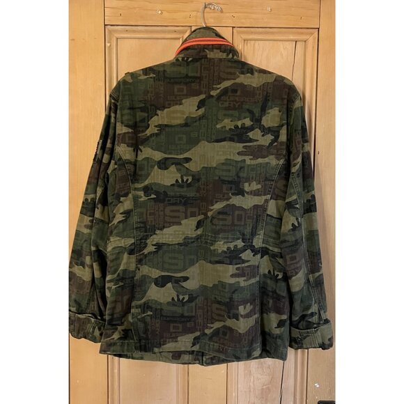 Superdry Mens Rookie Edition Camo Patch Military Jacket Size Large Green AN EXC - Picture 11 of 12